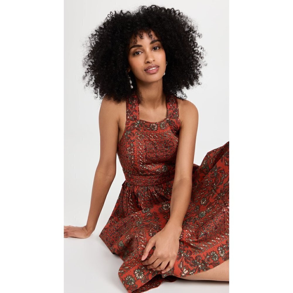 Ulla Johnson Kerani Dress Poplin Cotton ~ Clementine Floral Print 12 Nwt — image 3 of 8